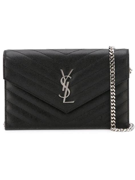 ysl black matte clutch|ysl monogram quilted clutch.